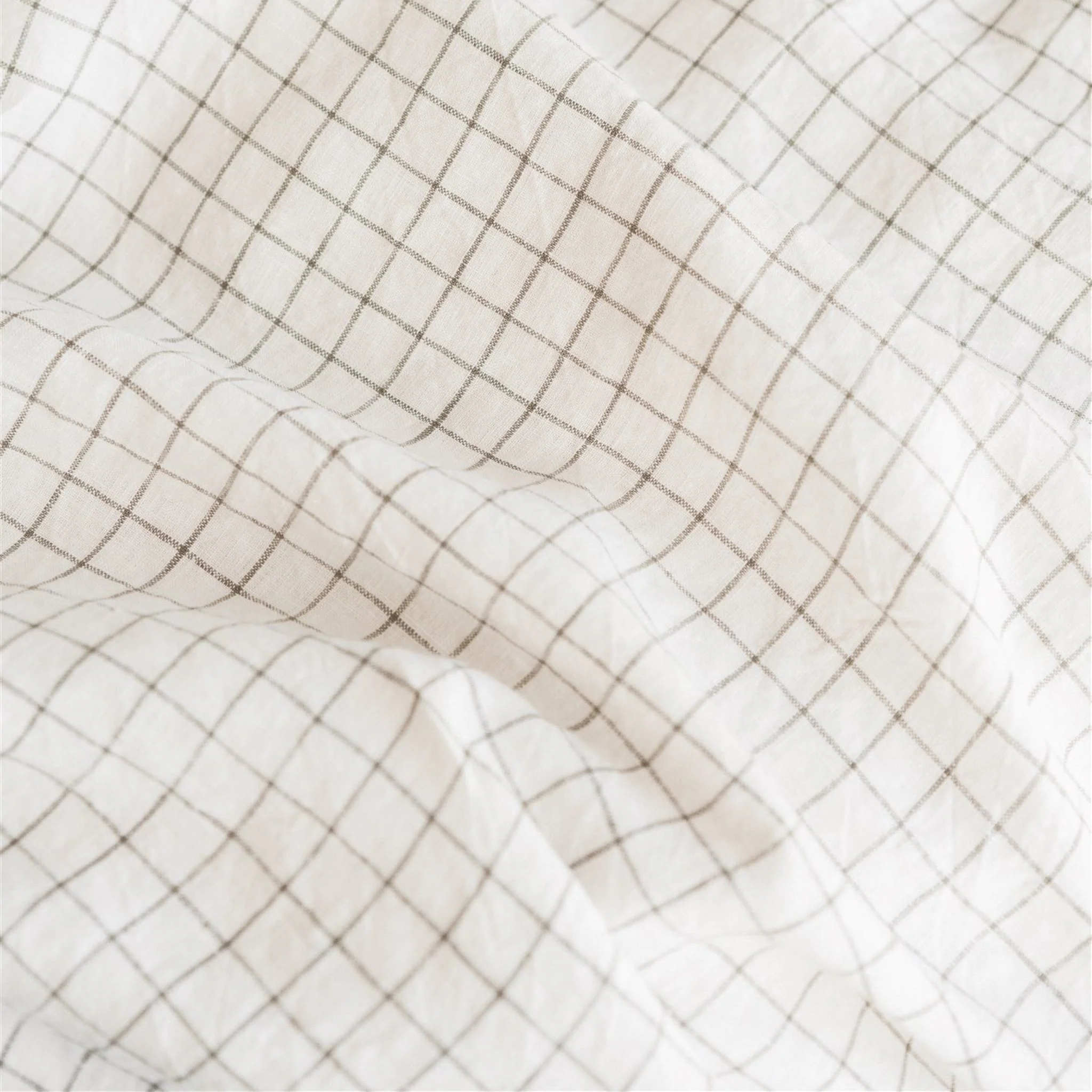 Cactus Grid Linen Duvet - Image 3