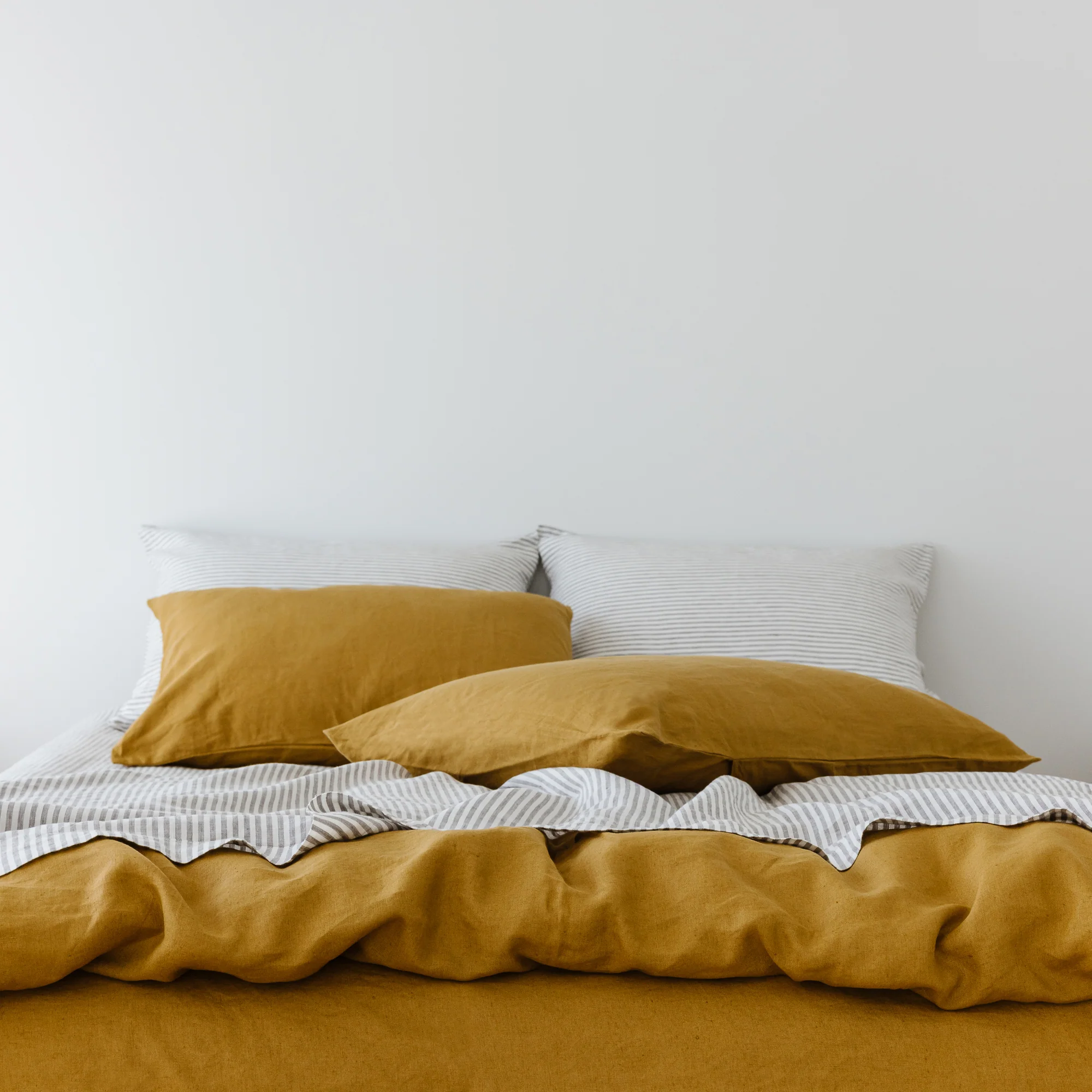 Grey Stripes Linen Fitted Sheet - Image 18