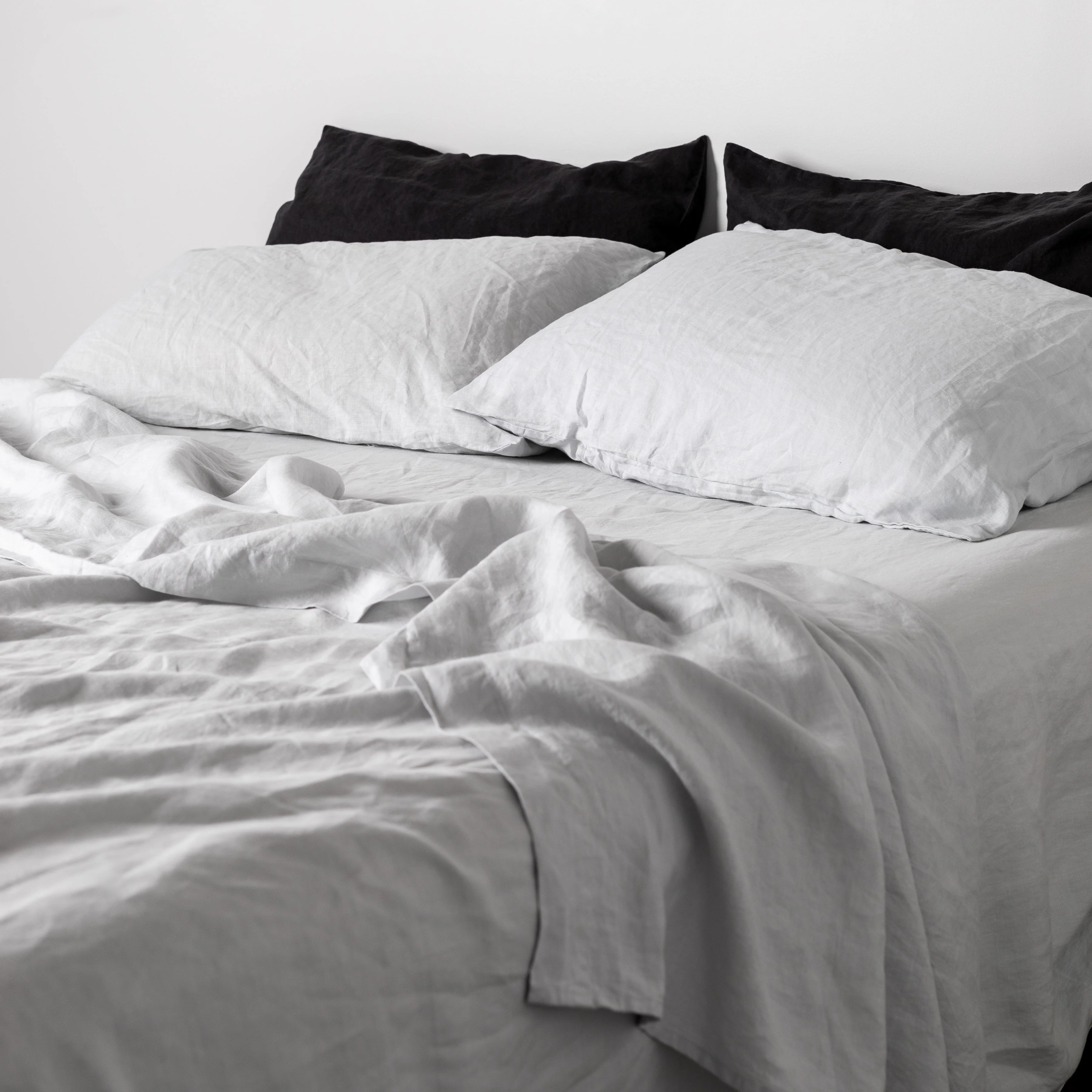 Light Grey Linen Pillowcases - Image 4