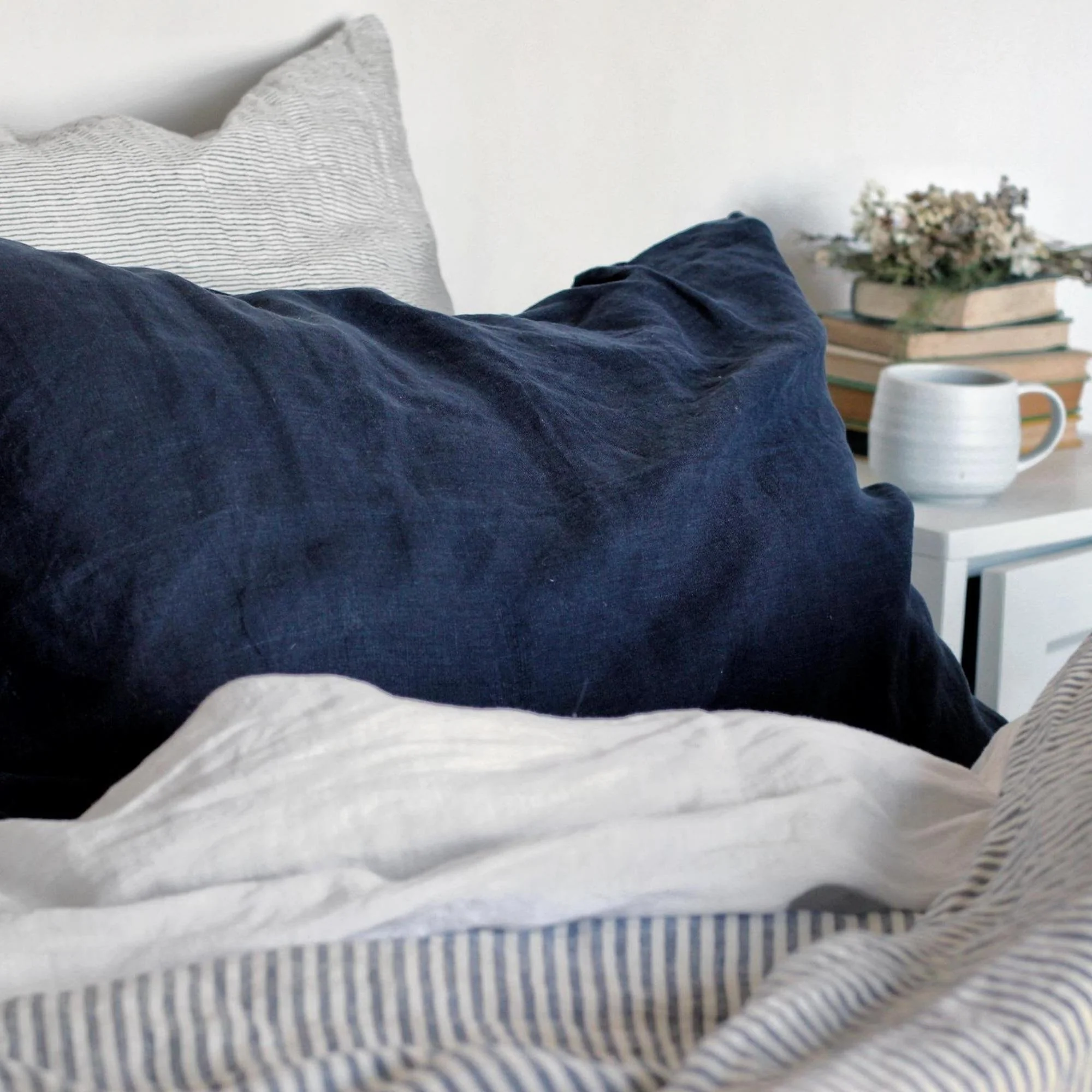 Midnight Blue Linen Pillowcases - Image 14
