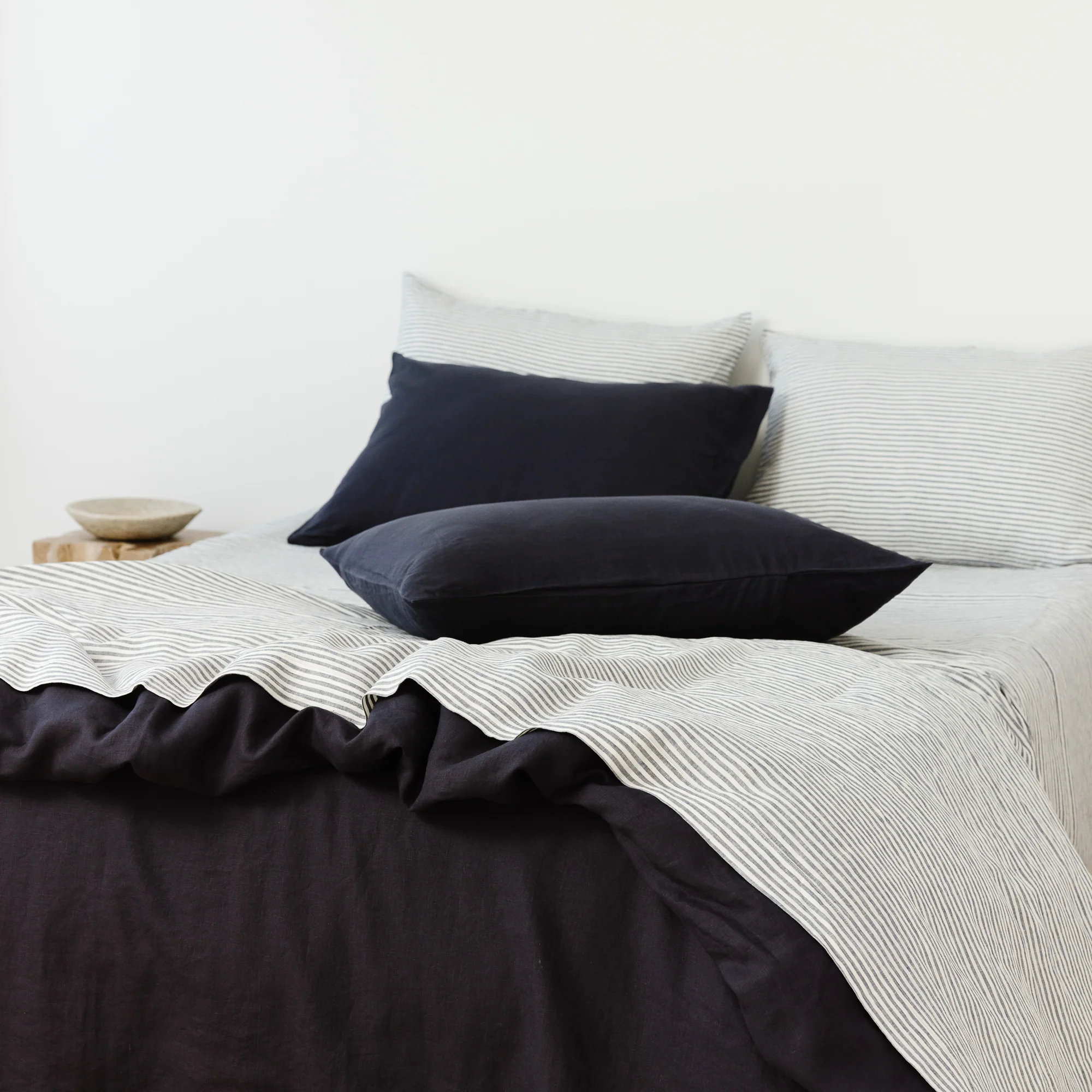 Midnight Blue Linen Pillowcases - Image 6