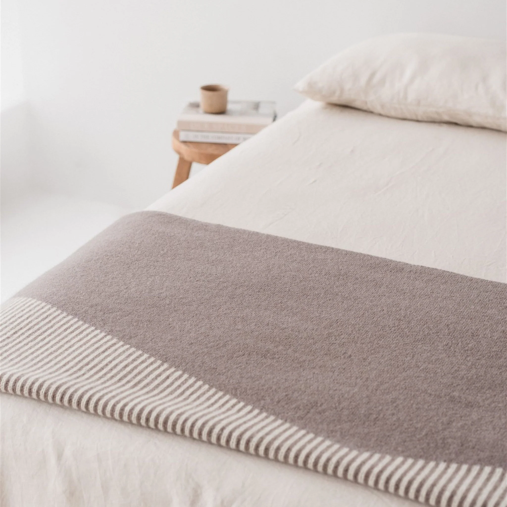 Mushroom Geometric Wool Throw Blanket - Image 5