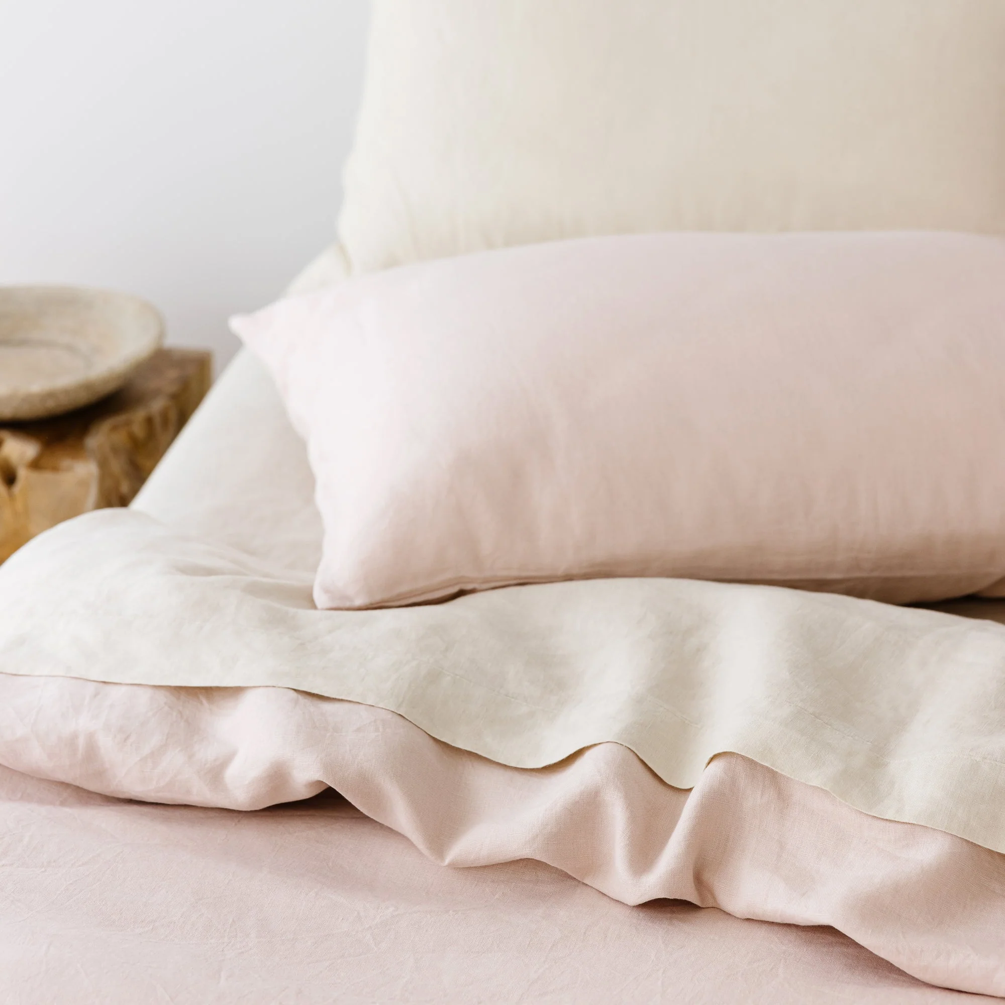 Oat Linen Fitted Sheet - Extra Deep Drop - Image 6