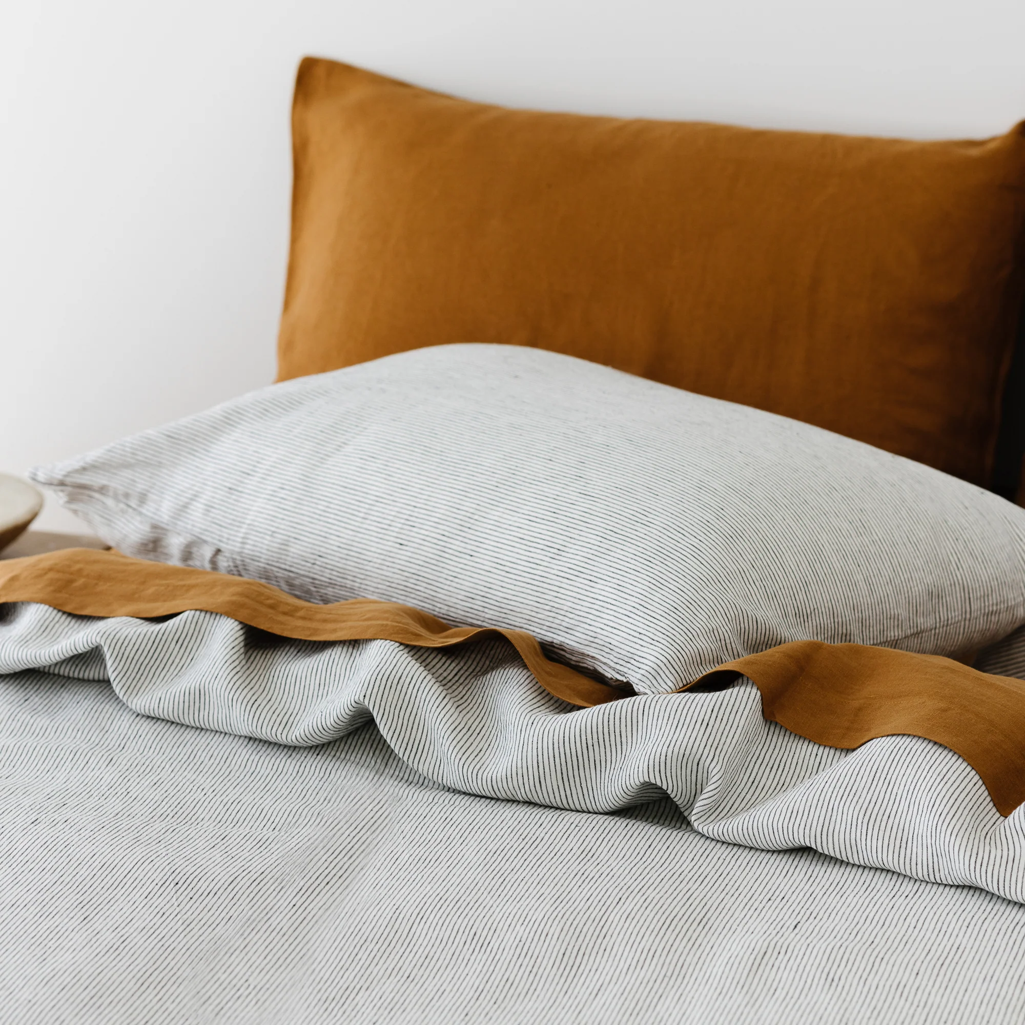 Pinstripes Linen Pillowcases - Image 3