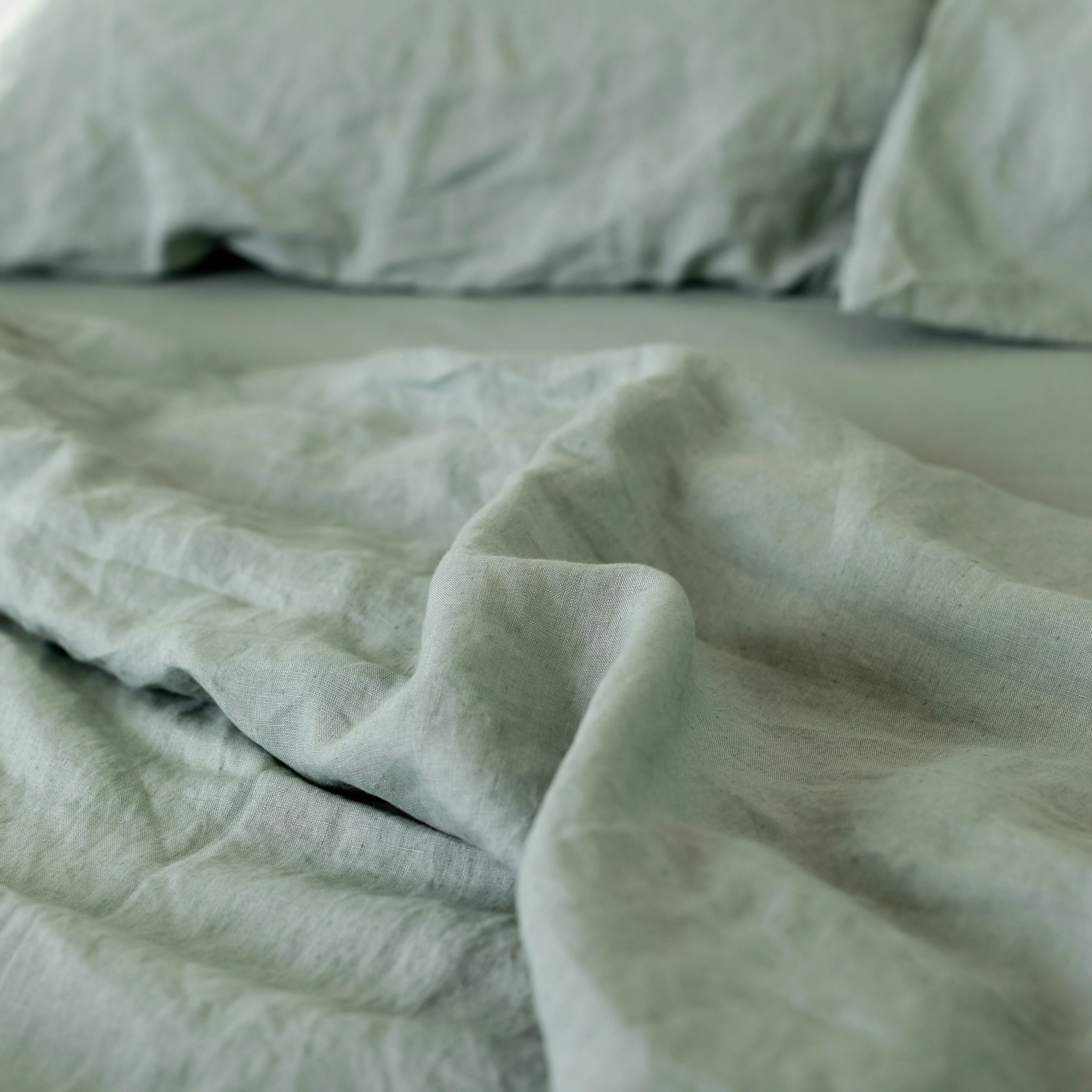 Sage Green Linen Pillowcases - Image 9