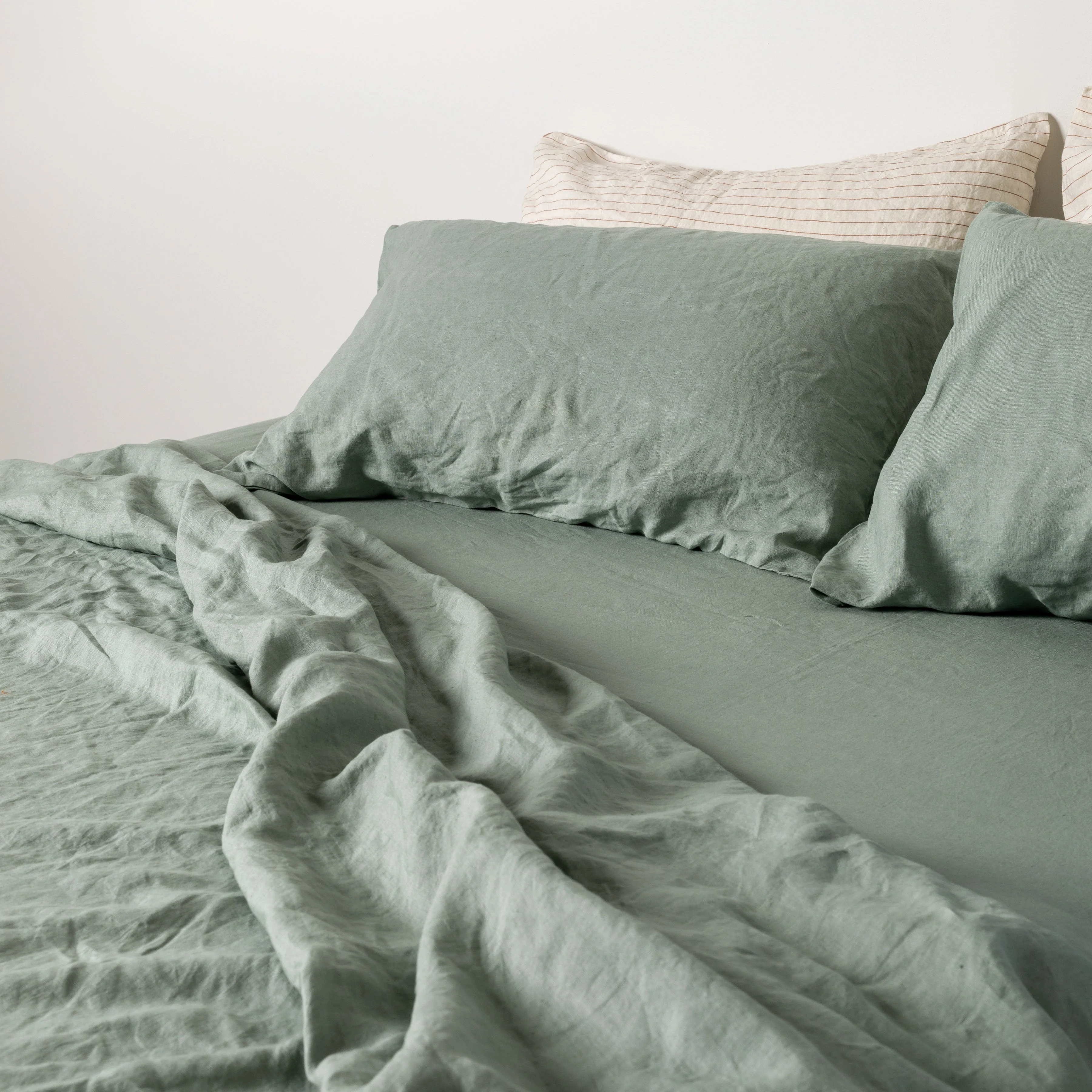 Sage Green Linen Sheets Set - Image 3