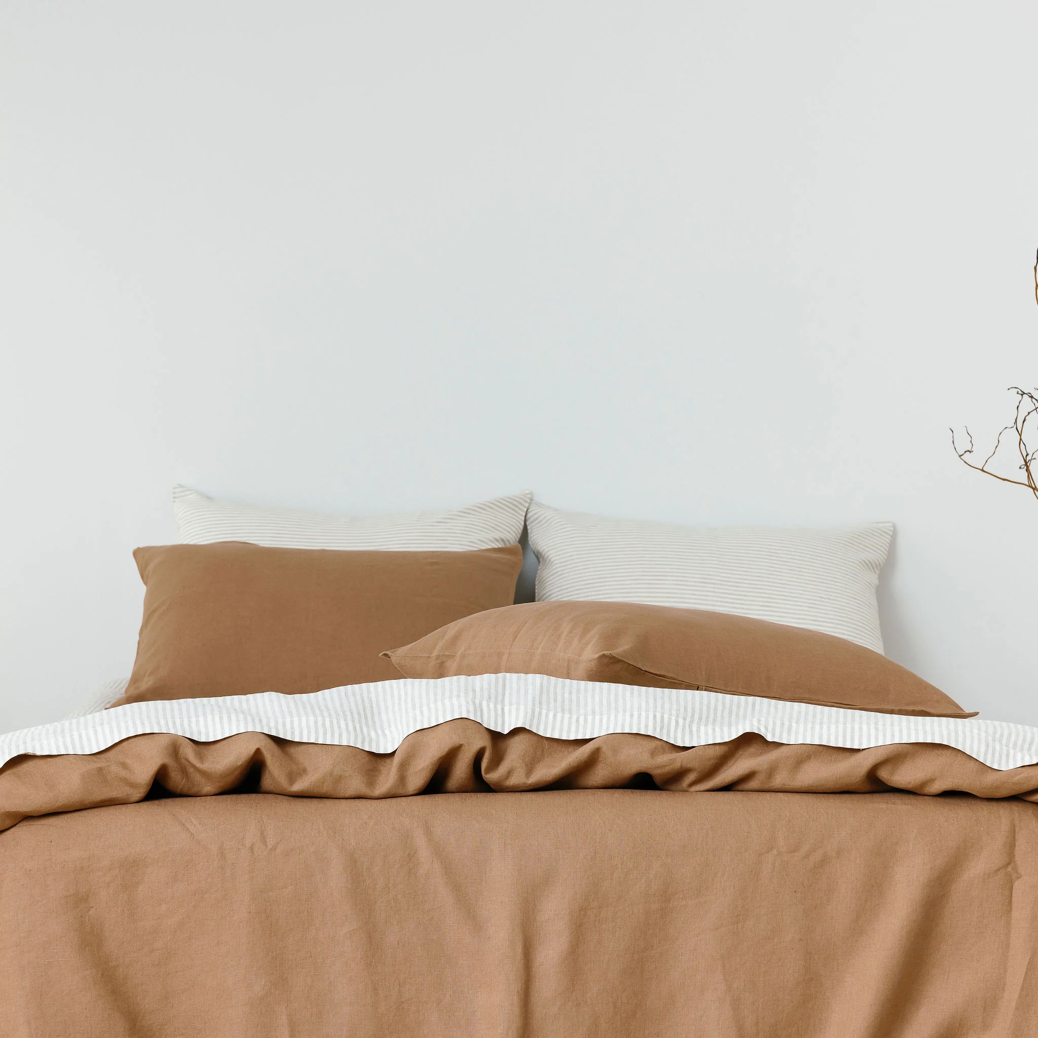 Sand Stripes Linen Fitted Sheet - Extra Deep Drop - Image 4