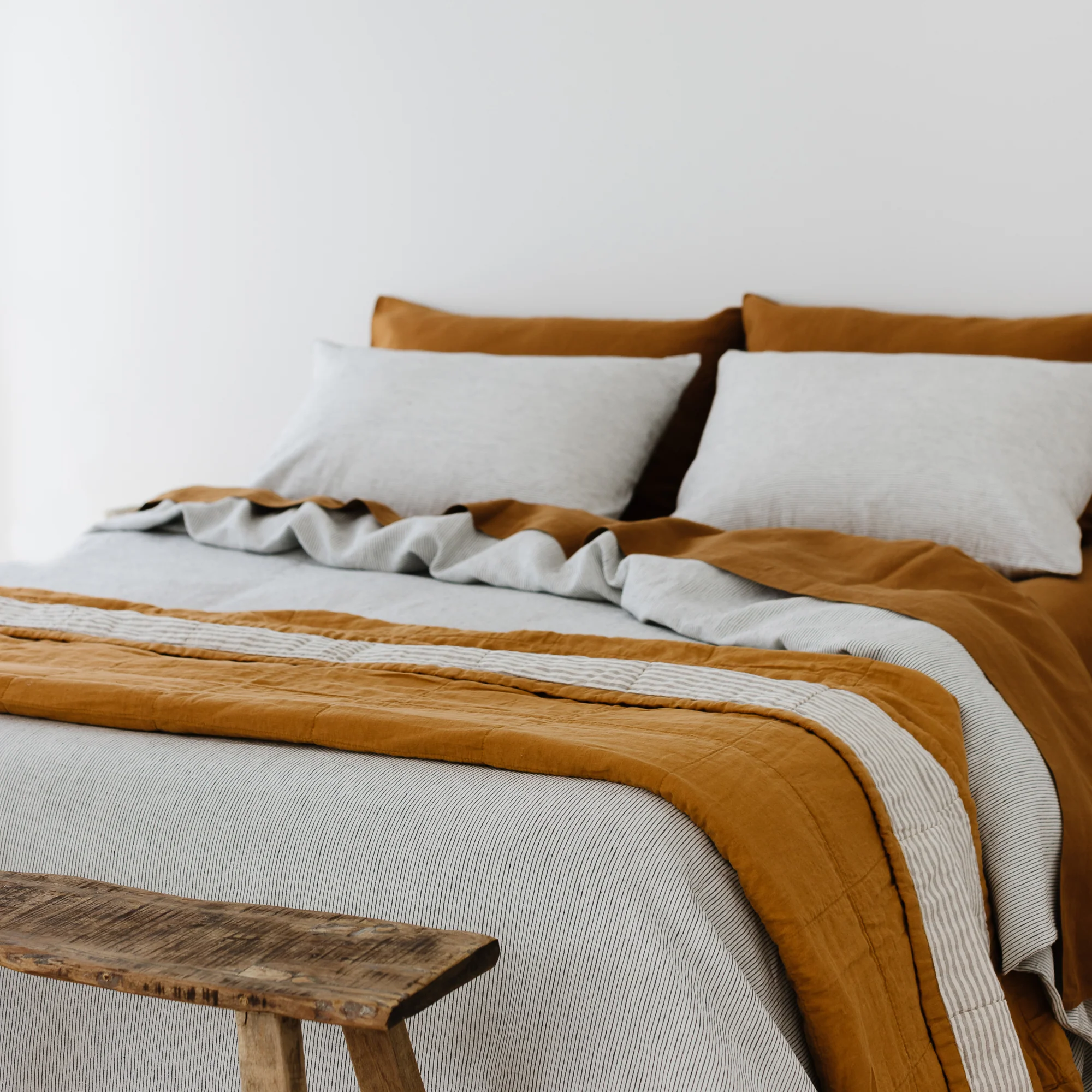 Tobacco Linen Fitted Sheet - Image 12